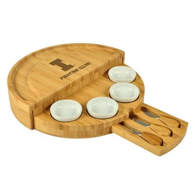 NCAA Illinois University Fighting Illini Bamboo Cheese & Charcuterie Board