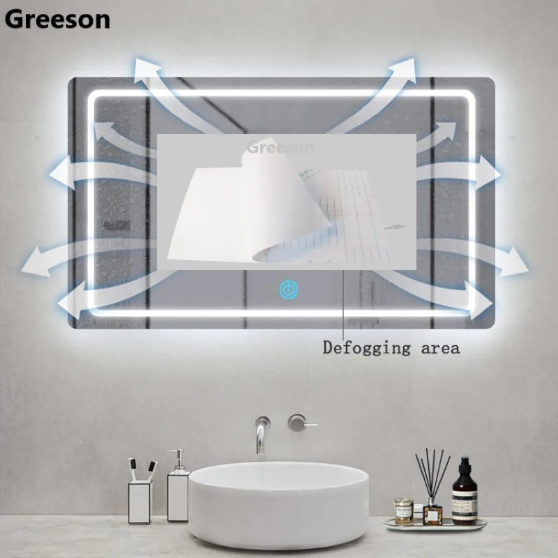 AC 220V PET Spiegel Defogger Pad Heizung Antifog Film Demister Pad für LED Badezimmerspiegel LED-Spiegel mit Defogger