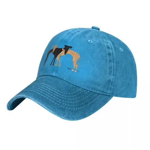 Greyhound Hund Baseball Cap Kopfstütze Brindle Hound Y2k lustige Frauen gewaschen Trucker Hut