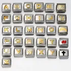 Neue Mode A-Z 26 englische Buchstaben italienische Charm Links passen 9mm Edelstahl Armband machen Frauen Männer Schmuck Armreif Kette