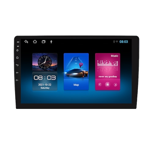 Android 12 2 DIN für Universal-Autoradio Multimedia-Player GPS-Navigation Auto-Audio-Stereo-Kopfeinheit 10,1-Zoll-Lautsprecher WLAN