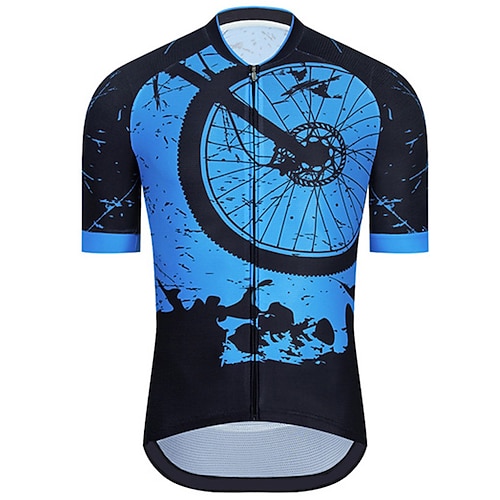 Herren Radtrikot Grafik Lustig Kurzarm Fahhrad Trikot Oberteil mit 3 Gesäßtaschen Mountainbike MTB Straßenradsport Schnelltrocknend Reflektierende Streifen Rückentasche Feuchtigkeitsableitend Sport Image