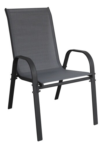 Lex 2er Set Stapelsessel Gartensessel Gartenstuhl Stapelstuhl Balkon anthrazit Image