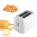 Electric 2 Slice Toaster Machine, 800W, 6-7 Gears, Removable Crumb Tray, for Toasting Bread, Bagels, Waffles and Puff Pastry, White, Breakfast Sandwich Reheat Kitchen Toast