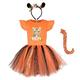 MODRYER Girls Animal Cosplay Costume With Headgear Jungle Themed Dresses Child Halloween Stage Show Dress Up Masquerade Zoo Party Outfits,tiger-7T