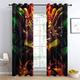 Demon Curtains, Book of Genesis Blackout Curtains 66x90 InchEyelet Curtains for Living Room Bedroom and Kitchen, Thermal Grommet Drapes, Door Curtain, 2 Panels Set