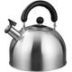 Whistling Kettle 304 Stainless Steel Kettle for Gas Stove and Induction Cooker Stovetop Whistle Tea Kettle with Anti-Scald Handle Stainless Steel Kettle (Color : Steel, Size : 6L)