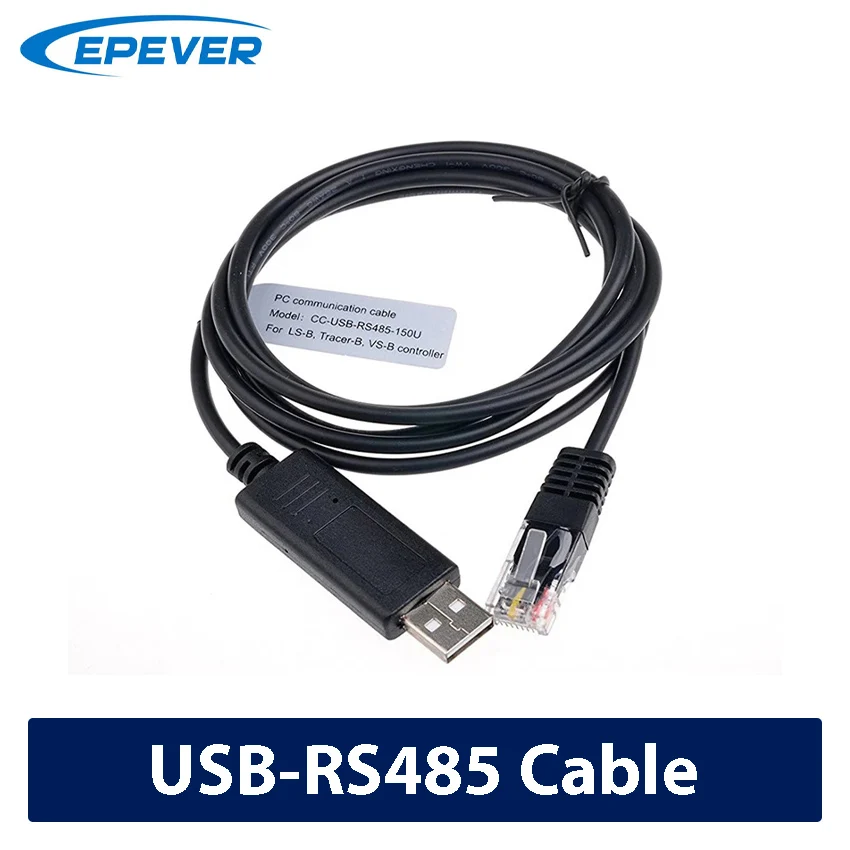 EPEVER USB-zu-RS485-PC-Kommunikationskabel 1,5 m für MPPT-Solarladeregler mit RJ45-Anschluss CC-USB-RS485-150U Image