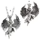 Collier pendentif gothique en forme d'aile d'ange maléfique chaîne de clavicule à la mode pour