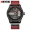 Curren Top Marke Luxus Mode Casual Business Armbanduhr Leder armband männliche Uhr Militär Quarz
