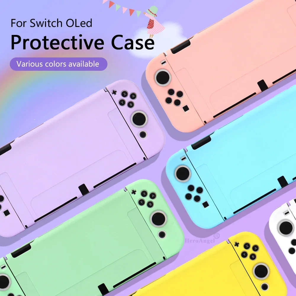 9 Farben für Switch OLED Zubehör Schutzhülle NS Spielkonsole TPU All-inclusive Soft Cover Schutzhülle Tasche Image