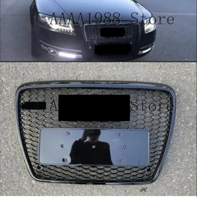 Für Audi A6 C6 S6 S-Linie Racing Grills RS6 Stil Frontschürze Mesh Motor Schutz 2005-2011 auto Zubehör Nicht Fit RS6 Image