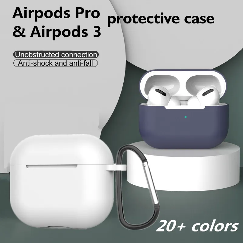 Silikon Abdeckung Fall Für Airpods pro Fall Drahtlose Bluetooth für Airpods 3 Fall Kopfhörer Zubehör Mit Anti-staub Aufkleber Image