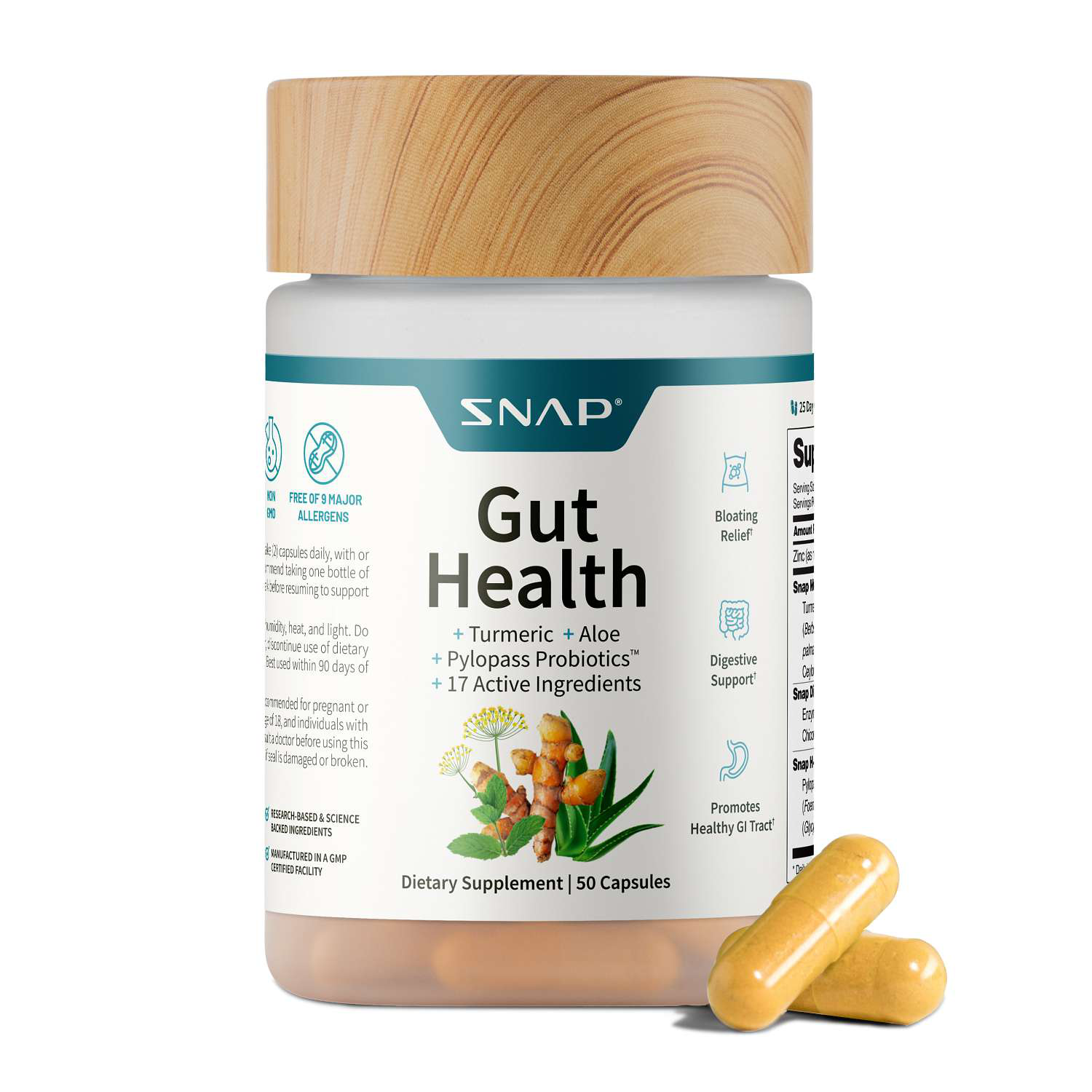 Gut Health Capsules Vegan - 60 (30 Servings)