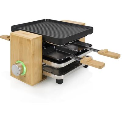 Princess Gourmet Set 162950 - Raclette Pure 4 Personen - Grill & Griddle - Inklusive 4 Pfännchen