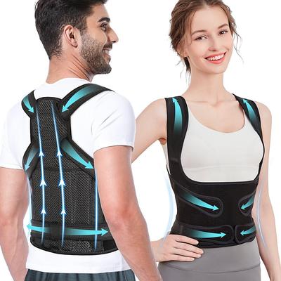 Back Brace Posture Corrector for Men Women Adjustable Full Back Support, Shoulder Straightener, Upper Lower Back Pain Relief - Scoliosis, Hunchback, Hump, Thoracic, Spine Corrector