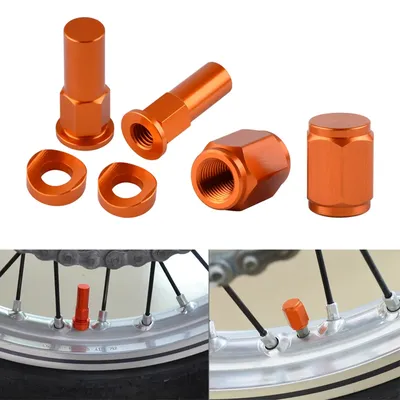 Dirt Bike Rim Lock Nuts Bolts Spacer Motocross Valve Cap For KTM EXC EXCF SX SXF XC XCW XCF 125 150