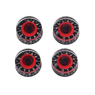4pcs GD17A Amp Effect Pedal Acrylic Effect Pedal Guitar Control Electric Guitar Amp Knobs For Electric Guitar Bass Black And Red