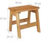 Tabouret repose-pieds table console bois bambou - Marron