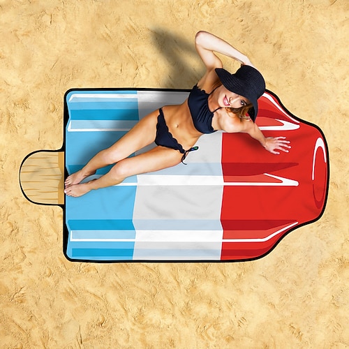 Strandtuch in Form einer ultrafeinen Faser. Riesige rosa Donut-Stranddecke – lustige Stranddecke, perfekt für Strand, Pool, See und mehr Image