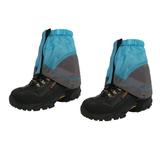 Gongxipen 1 Pair Gaiters Lightweight Waterproof Ankle Gaiters Shoes Cover for Hiking Walking Backpacking Hunting Climbing (Blue and Grey)