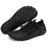 Water Shoes Quick Drying Swimming Shoes Non-slip for Outdoor Beach (44 Black)