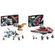 LEGO Star Wars New Republic E-Wing vs. Shin Hatis Starfighter & Star Wars Ahsoka Tanos T-6 Jedi Shuttle Set, baubares Raumschiff-Spielzeug