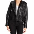 Michael Kors Jackets & Coats | Michael Kors Womens Ruffle Hem Leather Nwt | Color: Black | Size: Various