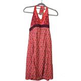 Athleta Dresses | Athleta Pack Everywhere Print Fit Flare Halter Dress Red Pink Size 8 | Color: Pink/Red | Size: 8