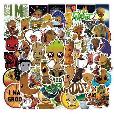 10/30/50 stücke Disney Groot Anime Aufkleber für Kinder niedlichen Cartoon Aufkleber Graffiti Image