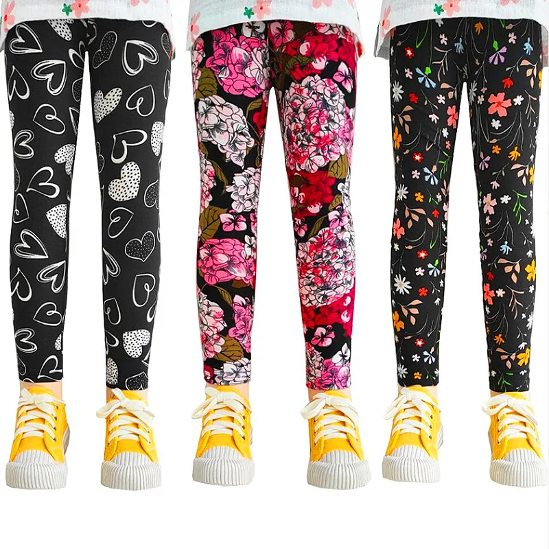 Drucken Frühling Sommer Kinder Baby Enge Leggings Kinder Stretch Dünne Hosen Mädchen Kleidung Image
