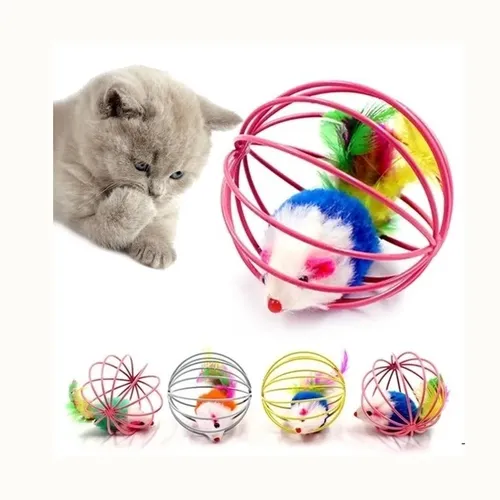 Lustige Caged Maus Haustier Spielzeug Ratte Ball für Katze Hund Haustier Neuheit Spielzeug Pet