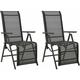 Maisonchic - 2 Stk.Relaxsessel,Gartenstühle,Gartenmöbel,Garten-Liegestühle Textilene und Aluminium
