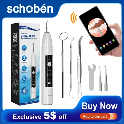 Schoben Ultrasonic Tooth Cleaner With Camera Visual Electric Dental Scaler Calculus Remover