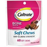 Caltrate Soft Chews 600 Plus D3 Calcium Vitamin D Supplement Chocolate Truffle - 60 Count(Packaging May Vary)