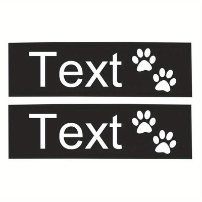 TEMU 2pcs Customizable Dog Harness With Personalized Name Tag - Comfortable And Secure Pet Chest Strap With Diy Name And Image