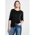 3/4-Arm-Shirt CECIL Gr. S (38), schwarz (black) Damen Shirts Jersey in Unifarbe