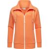 Sweatjacke RAGWEAR "Shocky", Damen, Gr. XS (34), orange (pfirsich), Obermaterial: 70% Baumwolle, 30% Polyester; Innenfutter: 70% Baumwolle, 30% Polyester, casual, lässig geschnitten hüftlang, hoch geschlossener Ausschnitt, Langarm eng Rippbündchen,...