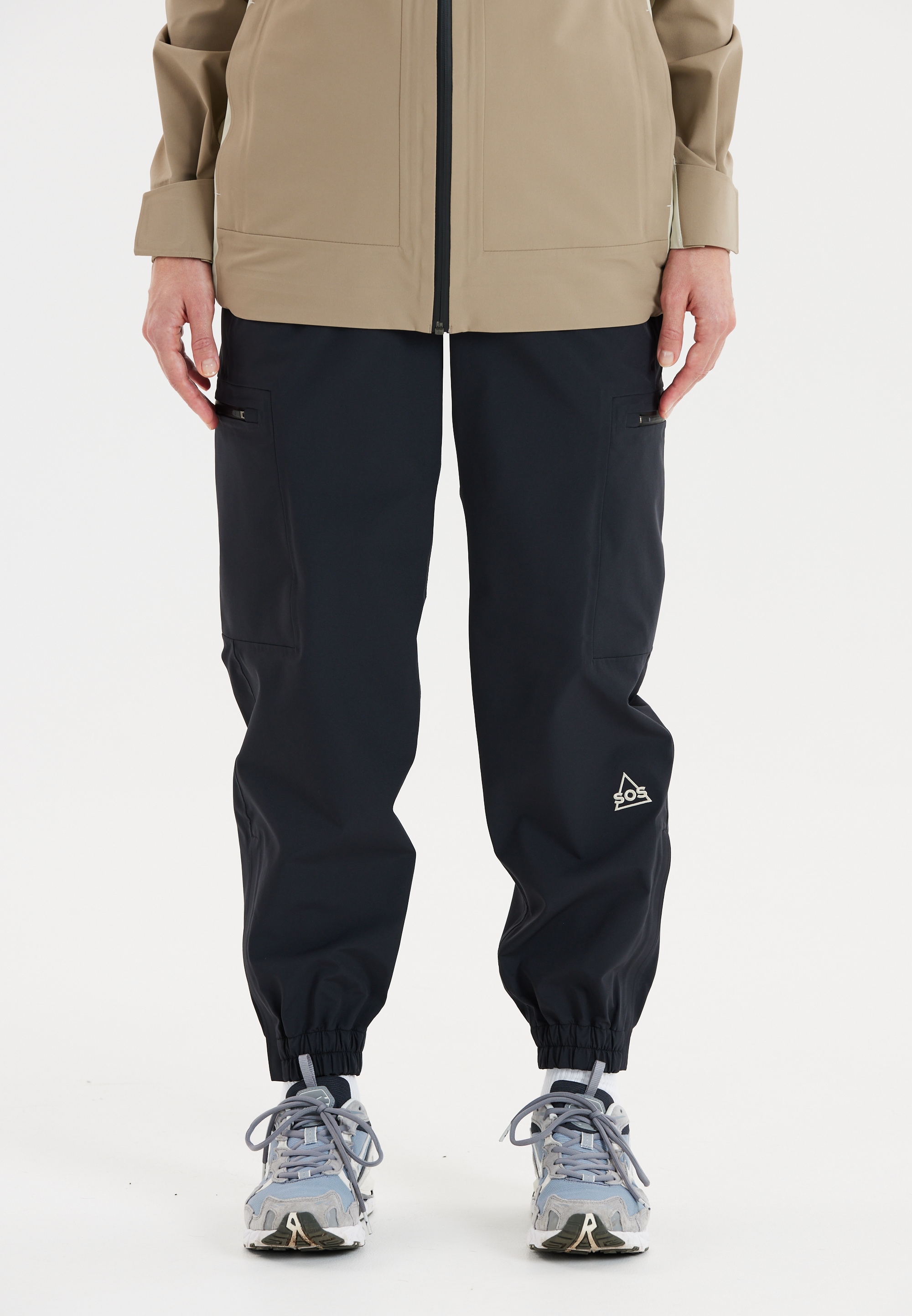 Softshellhose SOS "Monte Rosa", Damen, Gr. XS, US-Größen, schwarz, 90% Polyamid, 10% Elasthan, unifarben, lang, Hosen Softshellhose, in wasserdichter und funktionaler Qualität