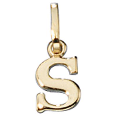 Buchstaben-Anhänger JOBO "Anhänger Buchstabe", gold (gelbgold 333), Schmuckanhänger, Damen, S, Gelbgold 333, 333 Gold Image