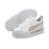Sneaker PUMA "MAYZE LTH WN'S", Gr. 41, weiß (puma weiß, peyote), Leder, Synthetik, unifarben, sportlich, Schuhe