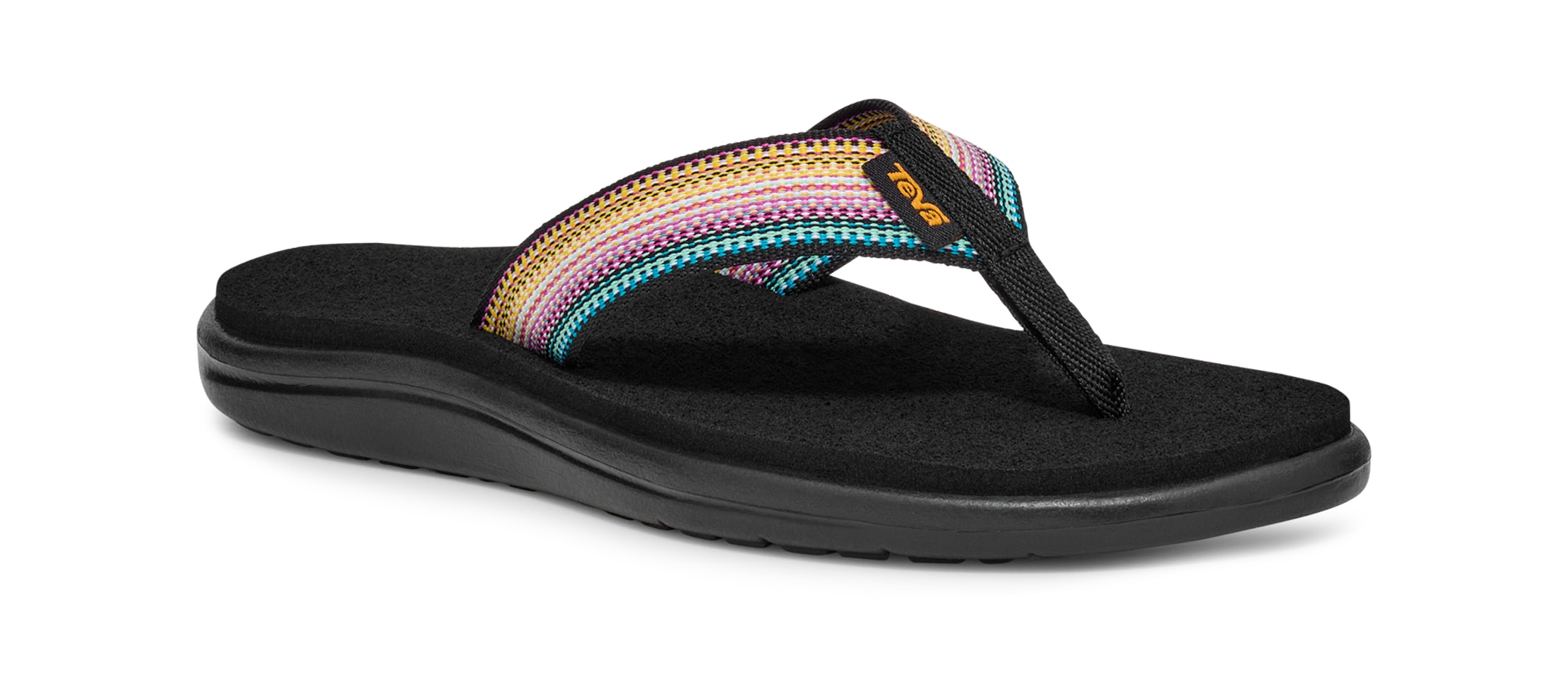 Sandale TEVA "W VOYA FLIP", Damen, Gr. 38, bunt (antiguous bl), Textil, Schuhe Sandale