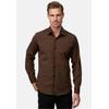 Langarmhemd RUSTY NEAL, Herren, Gr. M, EURO-Größen, braun, 60% Baumwolle, 37% Polyester, 3% Elasthan, unifarben, casual, Langarm, Hemden, mit trendigem Farbkontrast