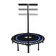 40" Silent Trampoline with Adjustable Handle Bar, Fitness Trampoline Bungee Rebounder Jumping Cardio Trainer Workout for Adults (Color : Green) (Blue)