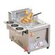 Deep Fat Fryer, Stainless Steel LPG Fryer, Stainless Steel Fat Fryer With Removable Basket, Freestanding Temperature Control, With Lid (Natural Gas Single tank) ((Lpg) Double tank)