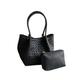 LAN XUAN Fashion Leather Woven Tote Bag, Large Capacity Women Top-handle Handbag With Purse, Ladies Hobo Shoulder Bag For Shopping Daily Use