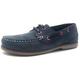 Womens Boat Shoes Deck Leather Nubuck Smooth Lightweight Trainers UK 4-8 (Navy/Pink 2, UK Footwear Size System, Adult, Women, Numeric, Medium, 4)