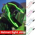 4-in-1 LED luce fredda moto bici casco striscia adesivo luci di avvertimento impermeabili adesivo