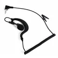 Cuffia con gancio per l'orecchio da 2,5 mm/3,5 mm per walkie talkie Auricolare radio a orecchio singolo con clip Auricolare singolo con cavo a spirale