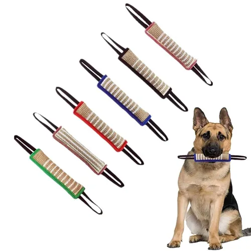 Langlebiges Hunde training Schlepper Spielzeug Hund Biss Stick Kissen Welpen spielzeug mit Seil